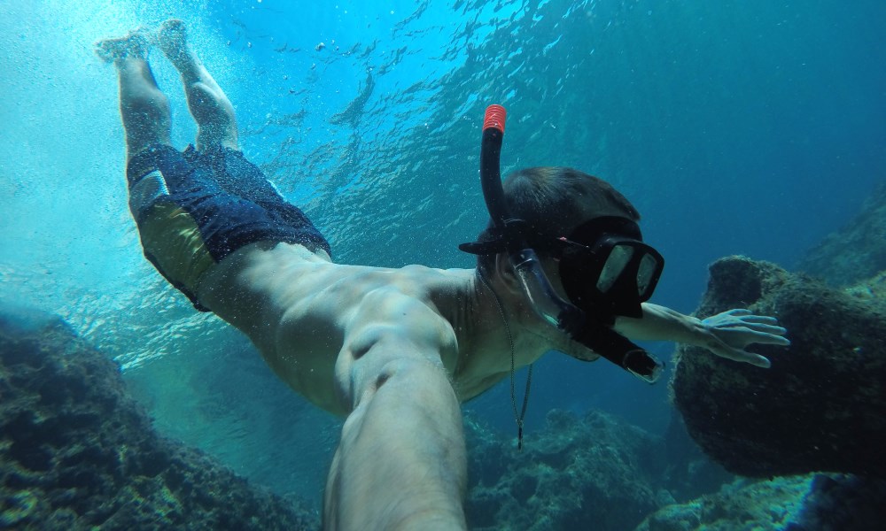 подводное селфи на gopro