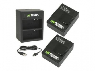Аккумуляторы Wasabi с двойным зарядным устройством Hero3+